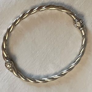 Brighton “Shimmer” Crystal Hinged Charm Bangle